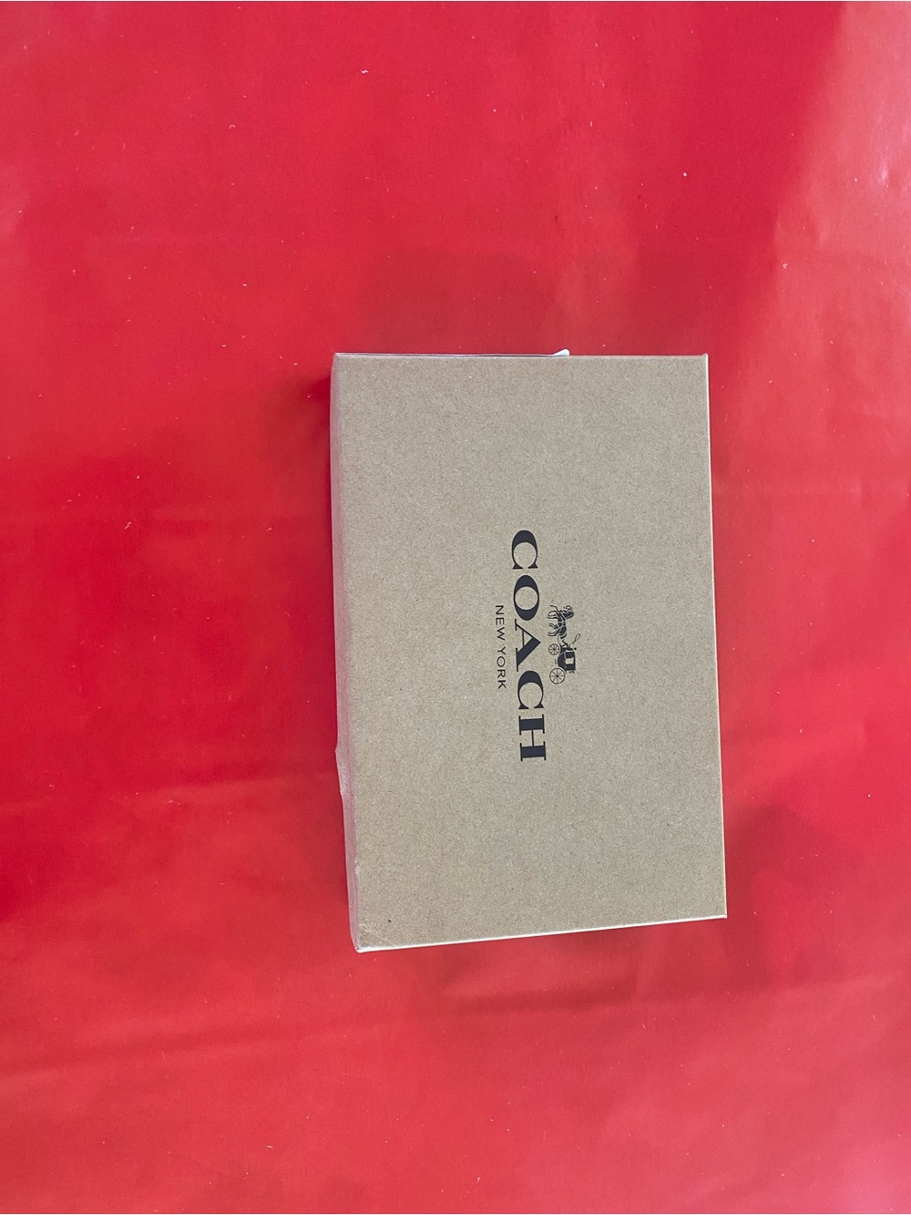 Coach Tan Kraft Box with Black Logo